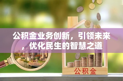 江州公积金业务创新，引领未来，优化民生的智慧之道
