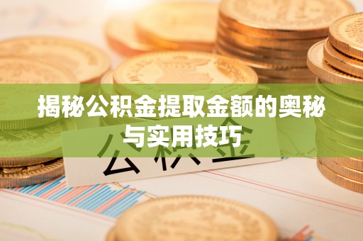 江州揭秘公积金提取金额的奥秘与实用技巧
