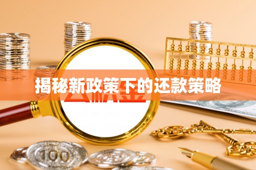 江州揭秘新政策下的还款策略