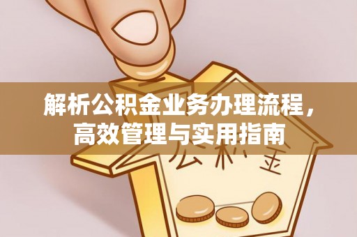 江州解析公积金业务办理流程，高效管理与实用指南