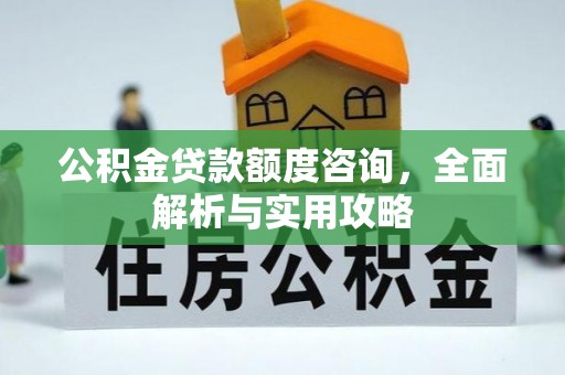 江州公积金贷款额度咨询，全面解析与实用攻略