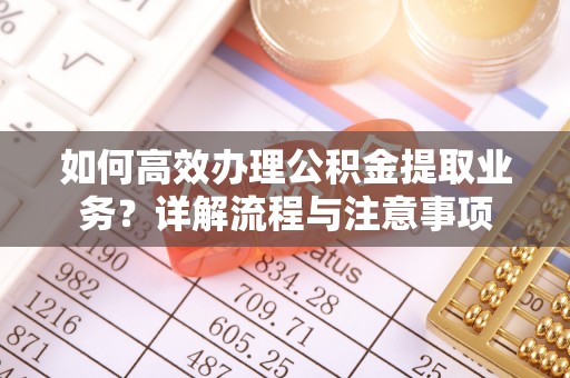 江州如何高效办理公积金提取业务？详解流程与注意事项