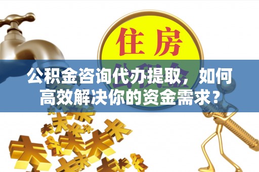 江州公积金咨询代办提取，如何高效解决你的资金需求？