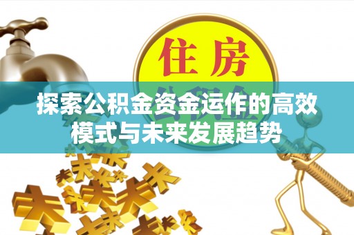 江州探索公积金资金运作的高效模式与未来发展趋势
