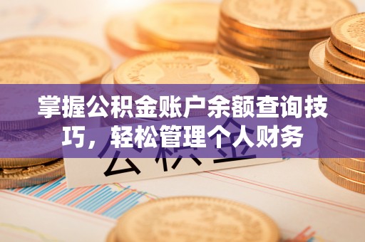 江州掌握公积金账户余额查询技巧，轻松管理个人财务