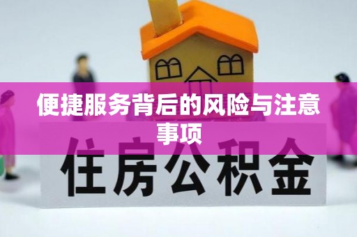 江州便捷服务背后的风险与注意事项